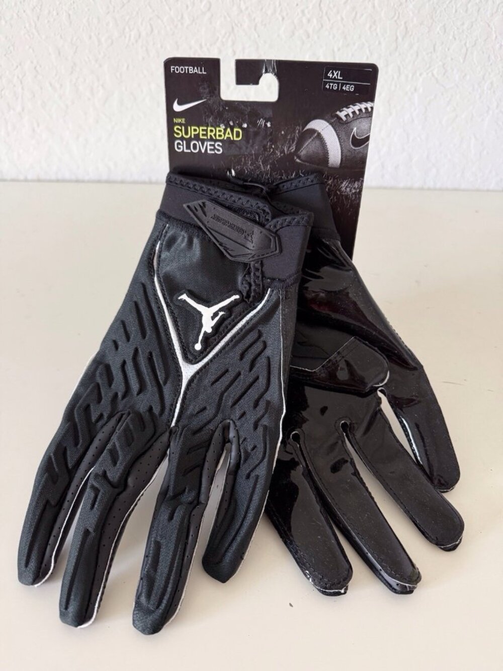 Nike Jordan Superbad Gloves Football Gloves Black White DX4476-091 Men’s Sz 4XL